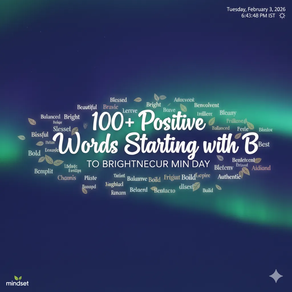 Positive Words Starting with B to Brighten Your Day
