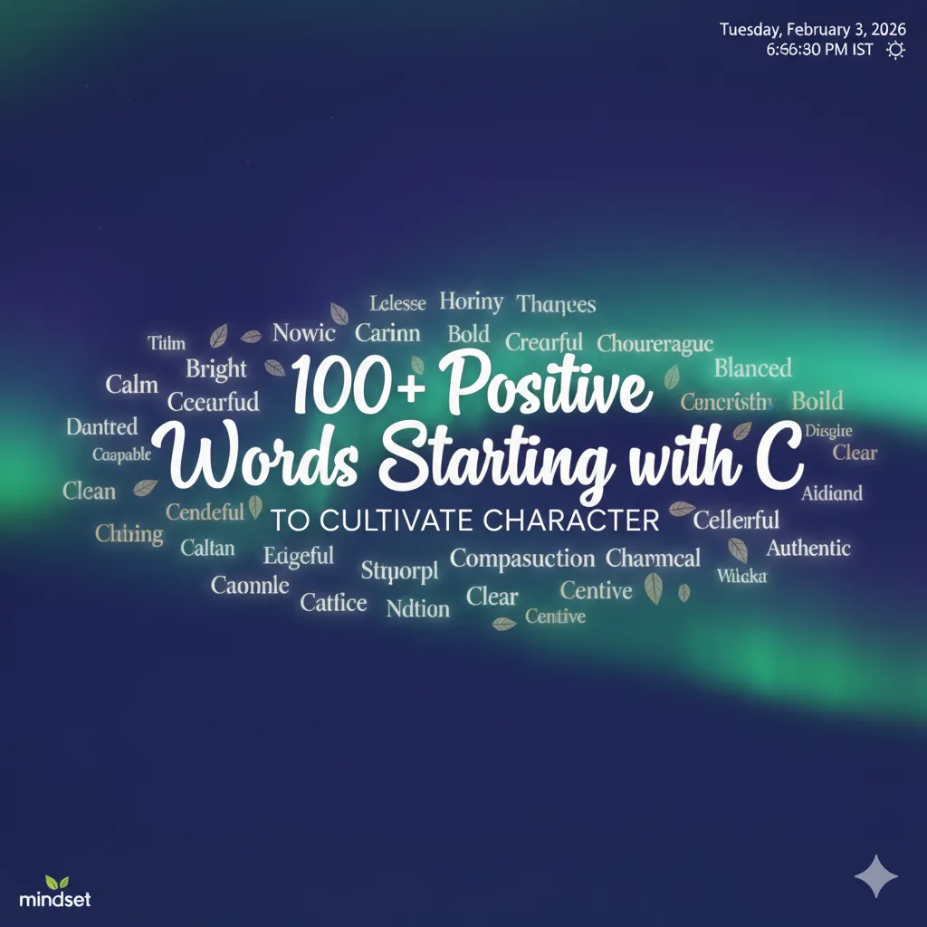 Positive Words Starting with C to Cultivate Character
